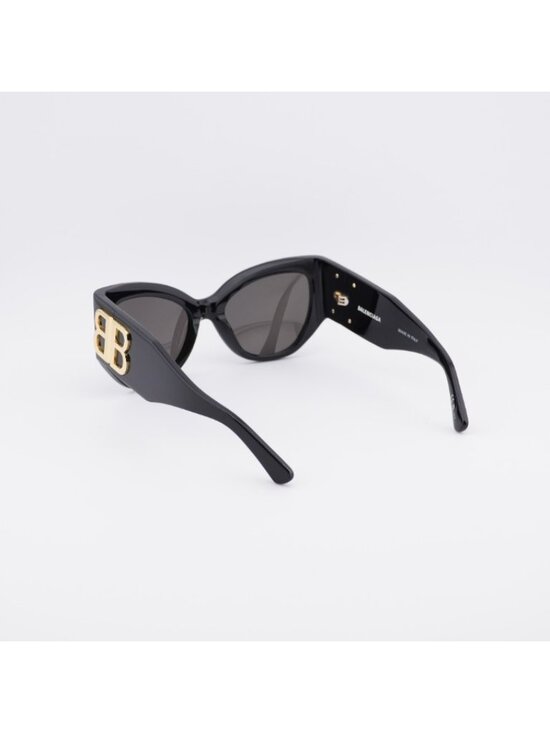 Balenciaga BB0322S 002 Sunglasses Black Butterfly Frame, Grey Lenses main image 5